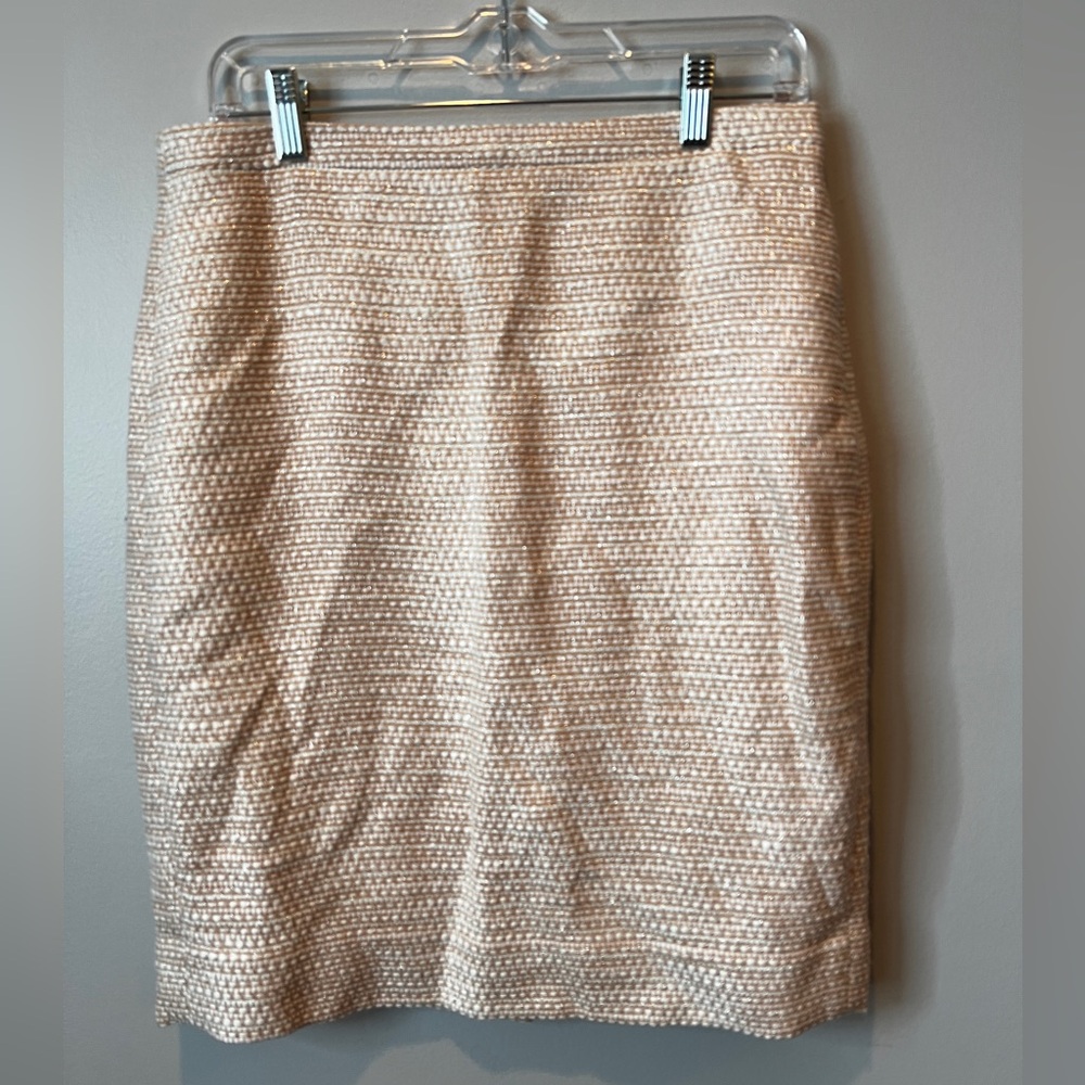 J. Crew peach Tweed Pencil Skirt